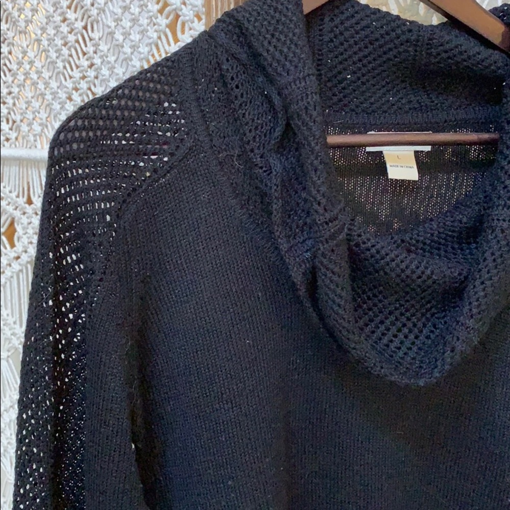 Lucky Brand Black Sweater LG